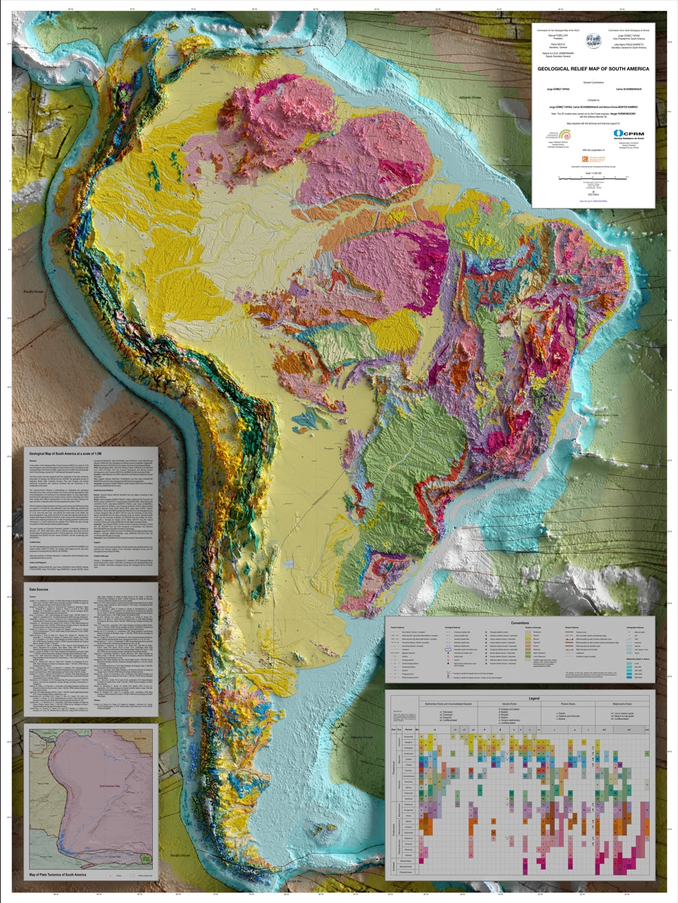 测试-EOLOGICAL RELIEF MAP OF SOUTH AMERIC